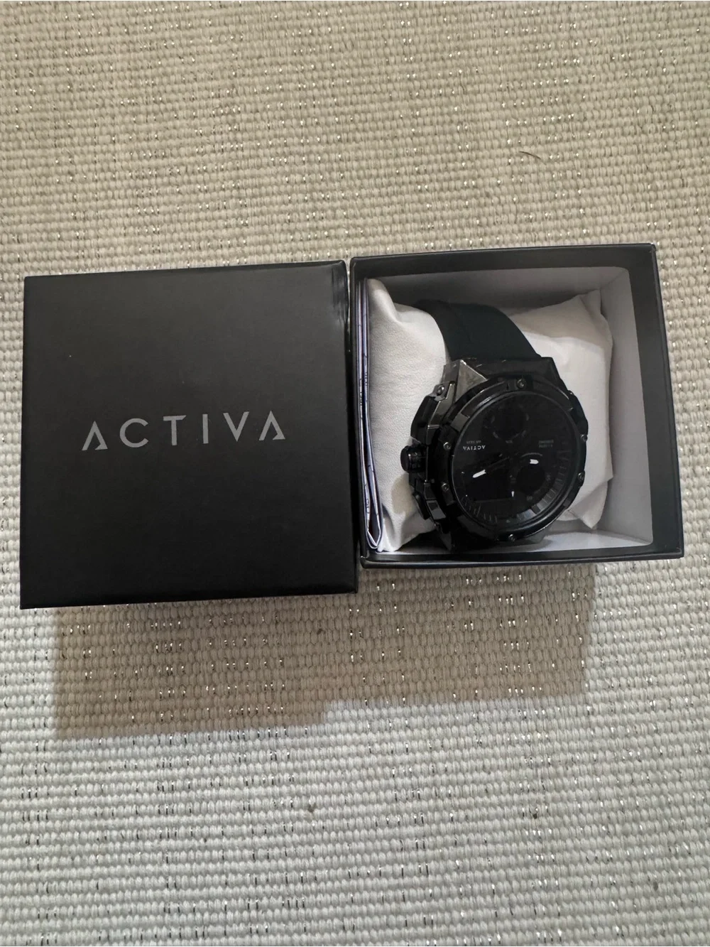 Ativa Men's Black Sport Chronograph Watch